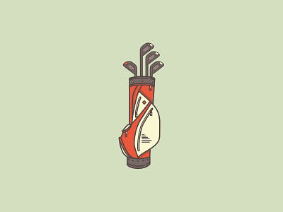 Coupla' clubs golf icon illustration wilson