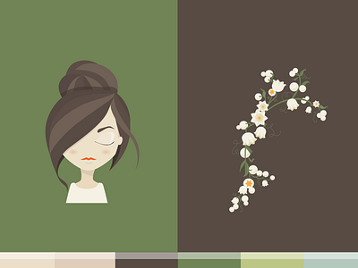 Aveeno Ultra-Calming beauty flower girl illustration vine women
