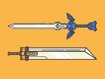 Few Blades final fantasy gaming illustration master sword sword zelda