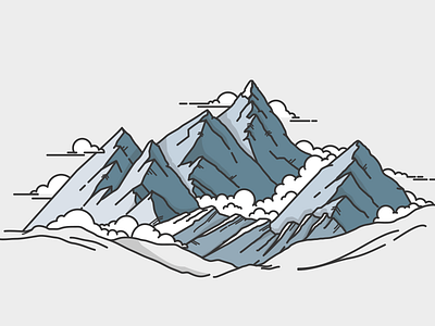 Few peaks landscape mountains