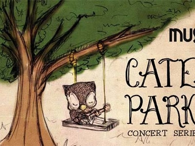 Cates Park Concert Series: Alternate Direction concert illustration music owl poster texture tree