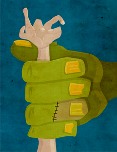 Frankenstein Book Cover book cover frankenstein illustration texture vector