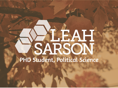 Leah Sarson, PHD Political Science Logo logo political student