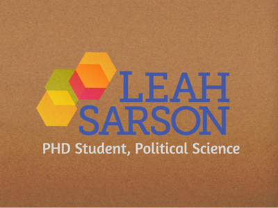 Leah Sarson, PHD Political Science Logo logo political student