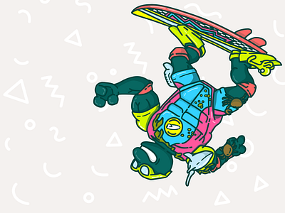 Sewer Surfer Mike | Slap! Stickers 80s sticker tmnt toy