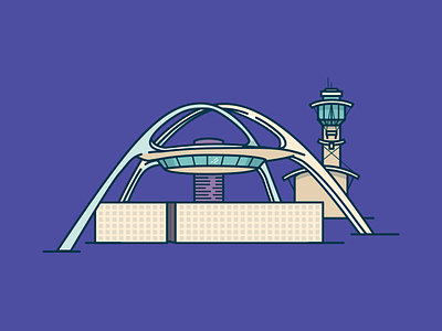 LAX airport architecture illustration