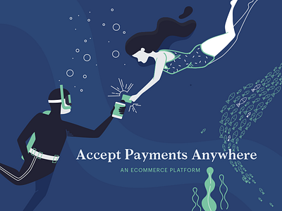 Anywhere. fish illustration payments scuba underwater