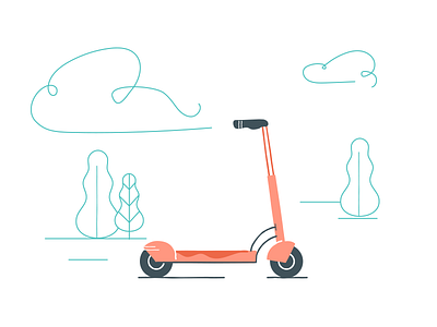 Scoot'in illustration scooter