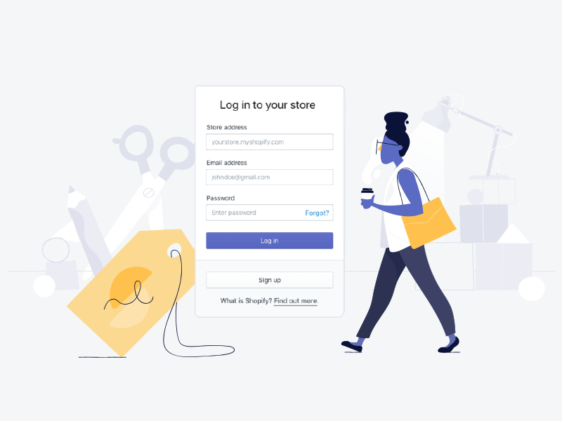 Log in to your store - Meg, Shopify