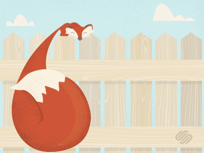 Foxxy Six {squarespace6} squarespace6 fox rebound illustration fence six