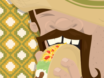 Taco-hungry illustration infographic taco