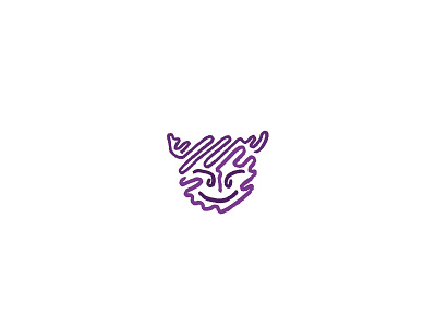 Purple Emoji art brand design illustration line art lineart linework logo minimalism sketch squiggle vector