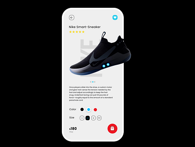 Nike Smart Sneakers app design clean design ecommerce mobil mobile app design nike ui ui designer uiux