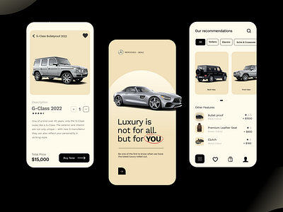 Mercedes Benz Store Mobile App | UX-UI Design