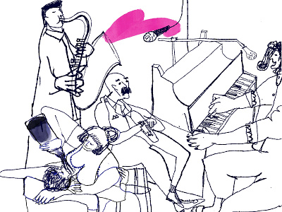 Happy Hour digital art digitalart drawing illustration jazz