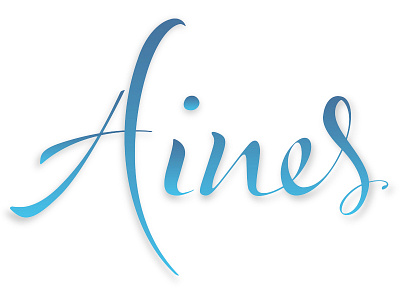 Aines-Logo branding calligraphy hand lettering lettering logo logo design script typo typography