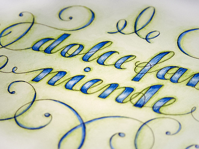 dolce far niente calligraphy hand lettering illustration lettering marker script typo typography