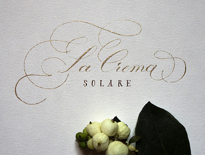 La Crema Solare calligraphy hand drawn hand lettering lettering typo typography