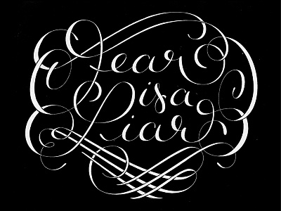 Fear is a Liar calligraphy drawing hand drawn hand lettering handwriting lettering type typo typography writing
