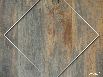 Rhombus silver frame on grunge wooden background vector design vector