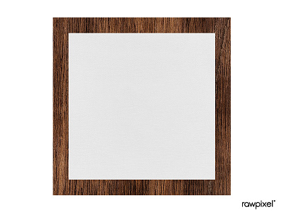 Square brown wooden frame template vector design vector