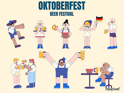 Oktoberfest beer festival celebration vector design illustration vector