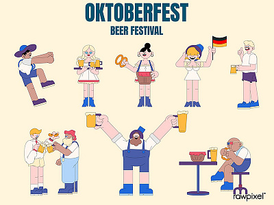 Oktoberfest beer festival celebration vector