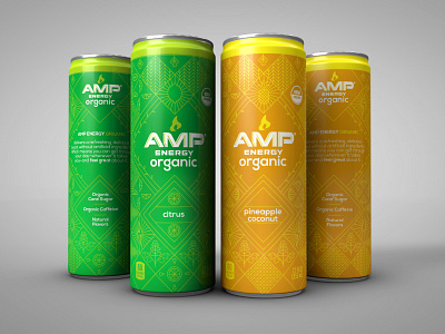 AMP energy organic packaging concept amp beverage branding design energy energy drink flavor illustraion organic packaging pattern tone on tone vector