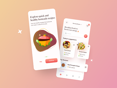 Recipe App UI Concept app food mobile app recipe ui concept ui design