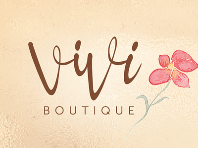 Vivi Boutique branding design illustration logo