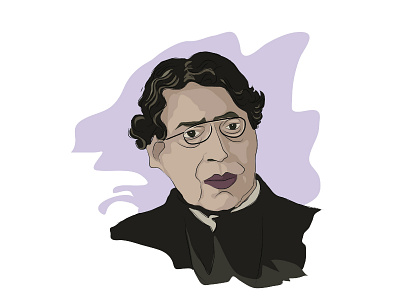 Jagadesh Chandra Bose illustration portrait design vector