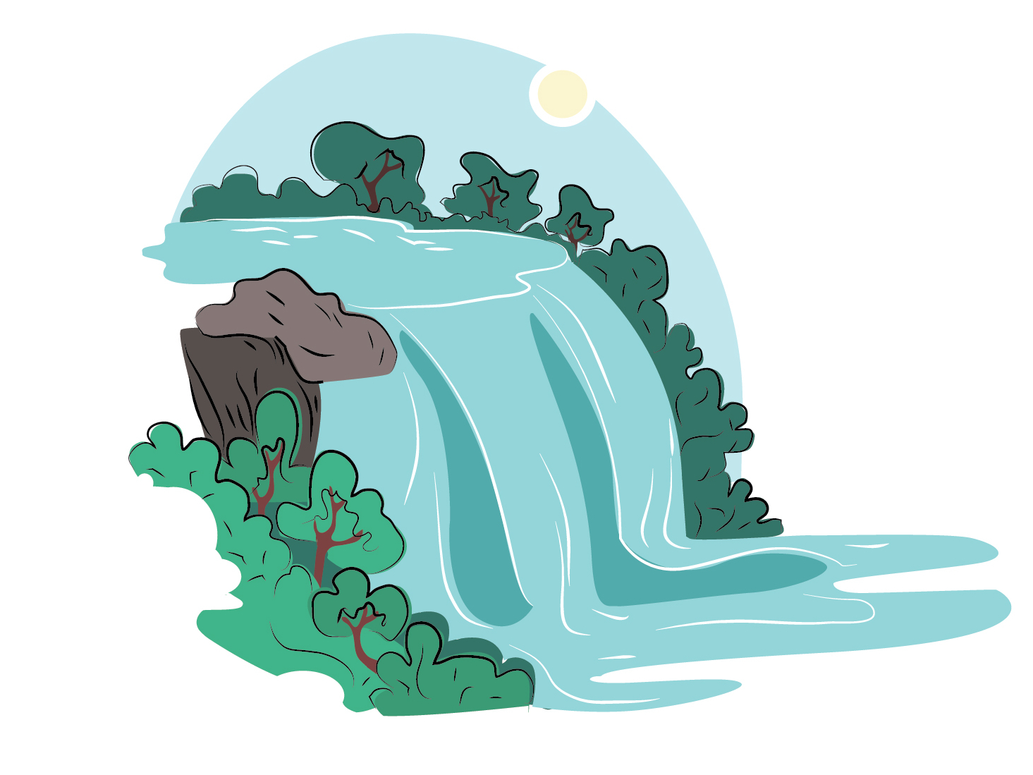 Waterfalls by Shibitha Elizabeth on Dribbble