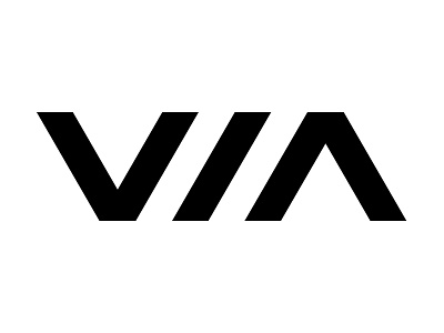 VIA branding design flat graphic design logo typography vector