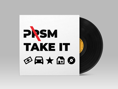 PRSM - TAKE IT album cover design graphic design illustration music