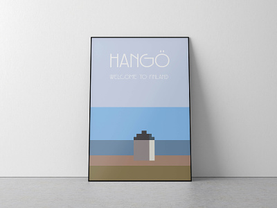 Poster HANGÖ design flat graphic design illustration poster vector