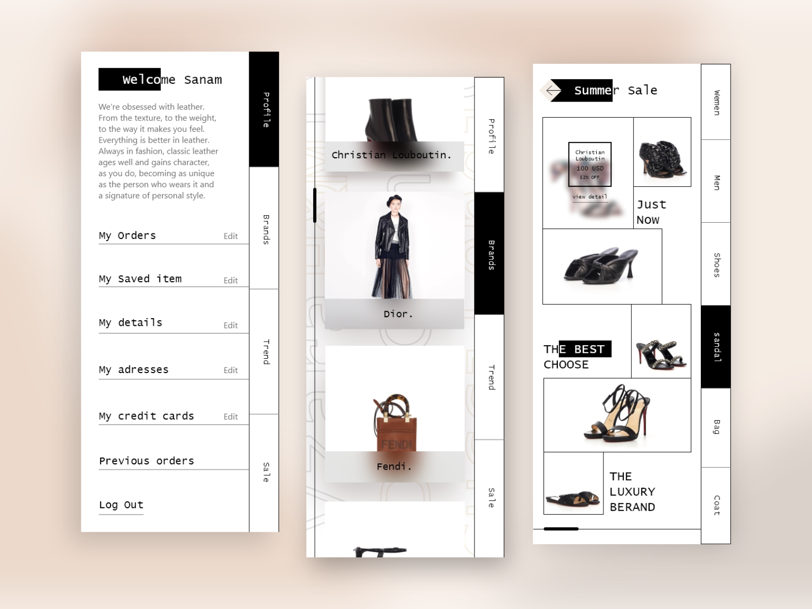 Leather Store by Sana robahat on Dribbble