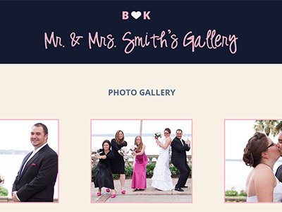 Smith's Wedding Website blog bootstrap gallery married responsive wedding