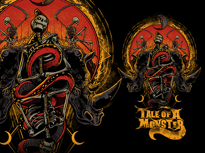 Poison Skull artwork band merch illustration