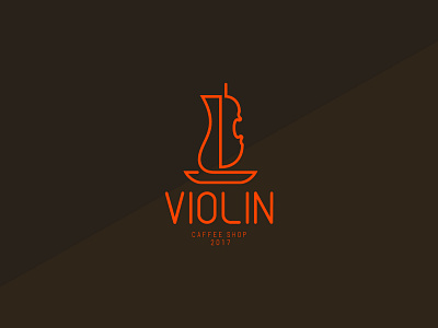 Violin Cafe - Logo Design brand identity branding cafe cafe logo design illustration logo sign typography vector