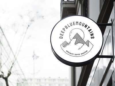 Deep Blue Mountains brand coffee logo logo design logotype