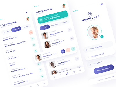 App Design for a Medical Clinic - Patient Profile