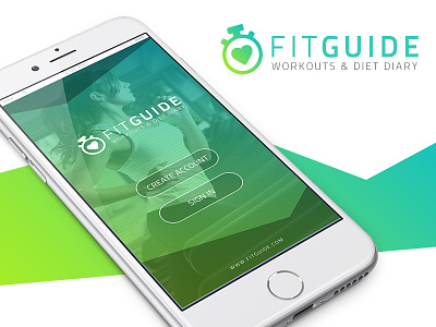 FitGuide - app concept - Splash screen app design diet fit fitness food health weight loss workout