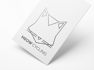 Meow Cycling Logo bicycle bike cycling design logo logodesign mockup roadbike