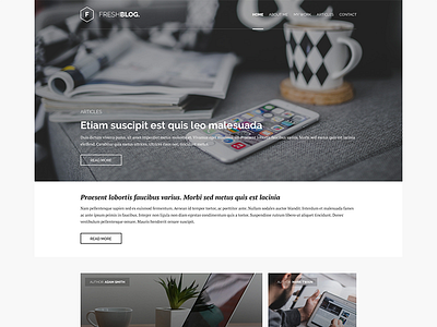 FreshBlog - PSD Blog Template blog blogger minimal psd template theme wordpress