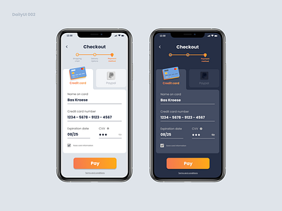 DailyUI 002 - Credit Card Checkout checkout credit card payment daily ui daily ui 002 ui design