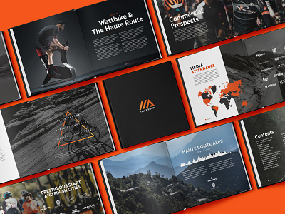 Haute Route 2018 Commercial Guide bike book cycling editoral editorial design graphic design haute route information design print sport typogaphy