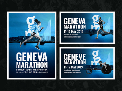 Geneva Marathon 2019 Visuals composite geneva graphic design marathon poster retouch running sport visual