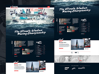 Extreme Sailing Homepage graphic design homepage design layout sailing sport ui web design