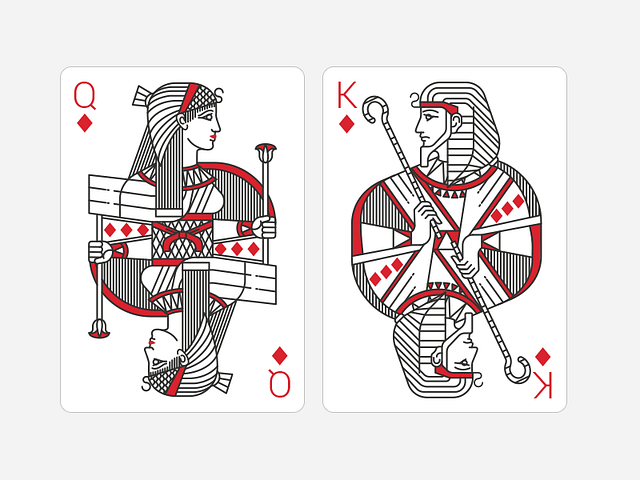 Playing Cards. Queen and King of Diamonds by Mariia Posternak on Dribbble