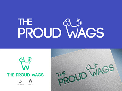 Proud Wags Logo branding design graphic design illustration logo logo design minimal photoshop